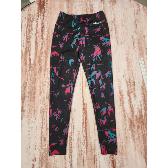 adidas Pants - Adidas All Over Print Tech Leggings Womens Abstract Floral - Size M